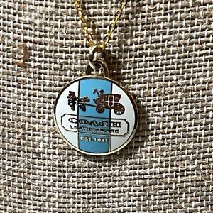 🍍 LOW START🍍 Coach Horse & Carriage Charm Necklace Repurposed Bag Charm